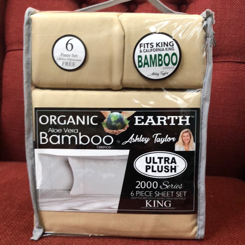 Bamboo Sheets 6 piece set King/Cal Wheat